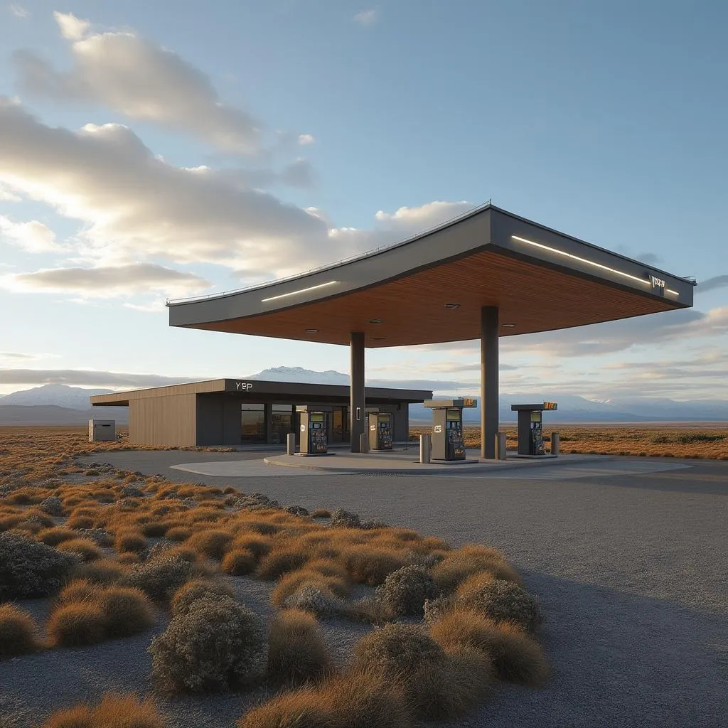 Estación YPF en Patagonia